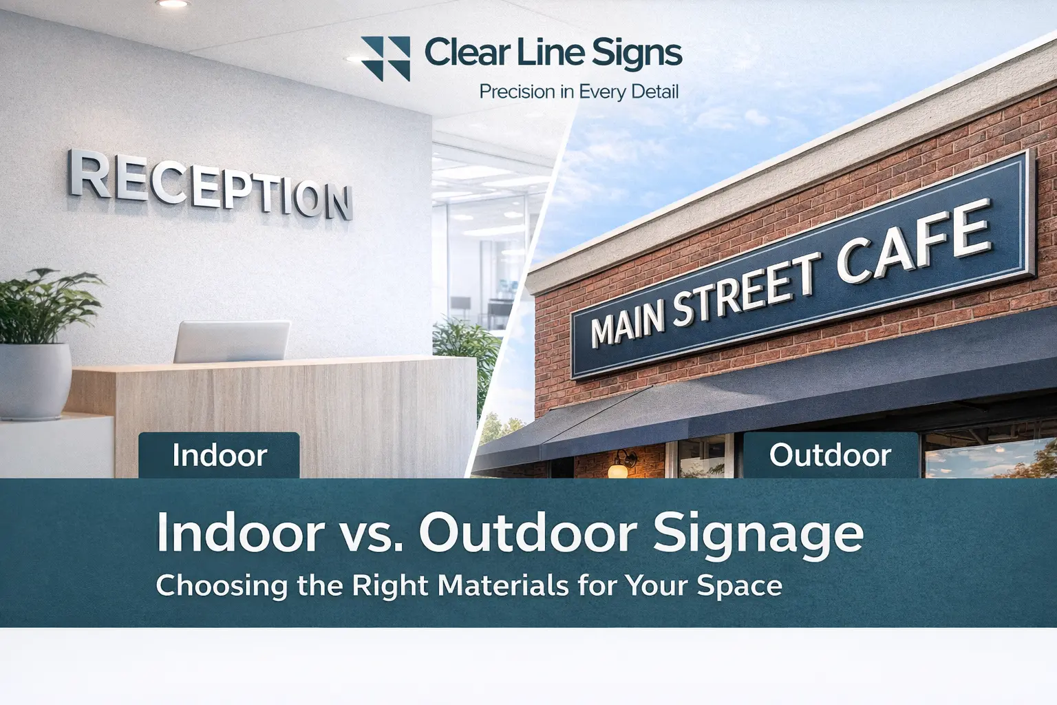 Indoor vs. Outdoor Signage: Choosing the Right Materials for Your Space